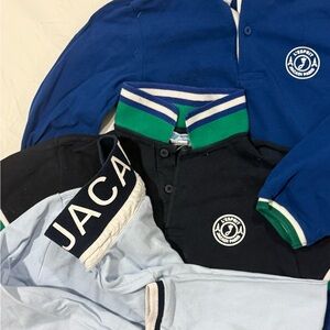 Jacadi Kids Polo Shirt - Blue and Black with Green Accents